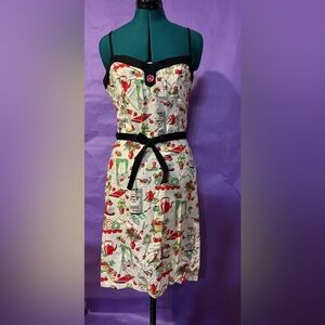 EC Star vintage 90s kitsch sun dress pin up rockabilly mcm XL